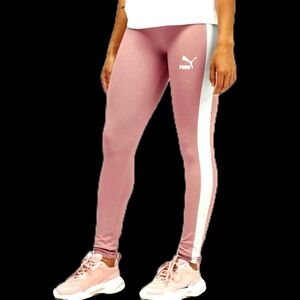 PUMA Blush Leggings w/ Silver Stripe